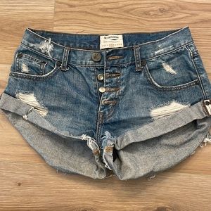 One by one teaspoon Bandits denim shorts